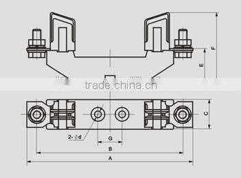 160A Blade NT0 Fuse Holder
