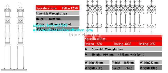 Retractable main fence wrought iron gate designs