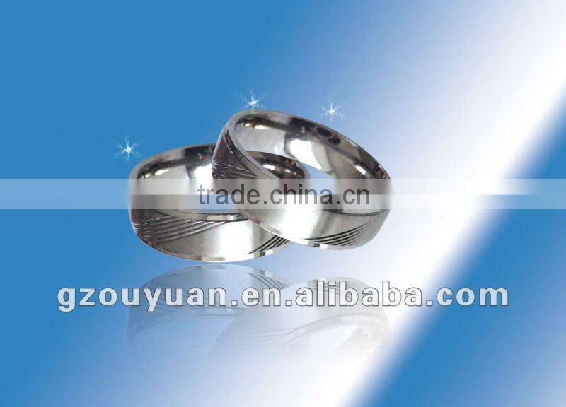 engraved titanium ring