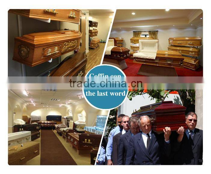 mdf satin interior solid wood coffin
