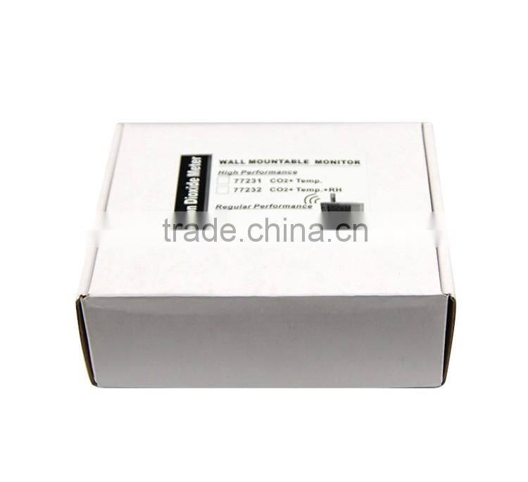 Wallmount Super Large LCD Carbon Dioxide Gas Temperature Detector With Alarm