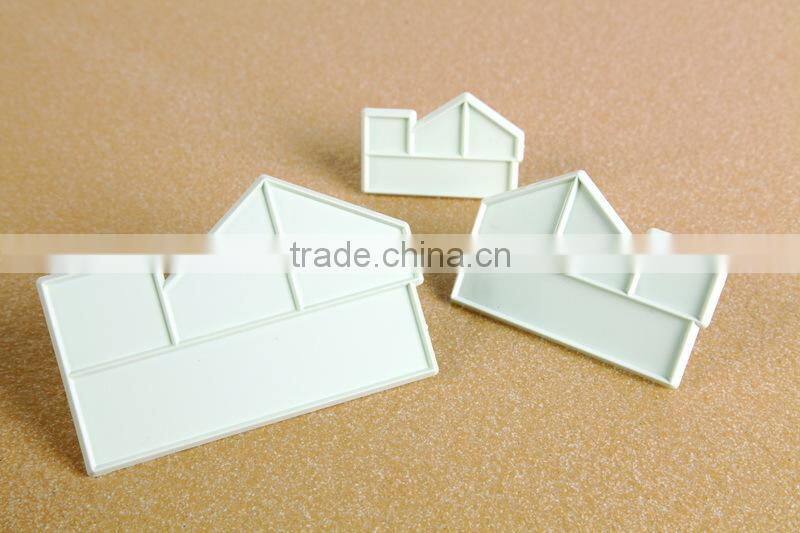 3pcs fondant tools cake decorating house plunger cutter