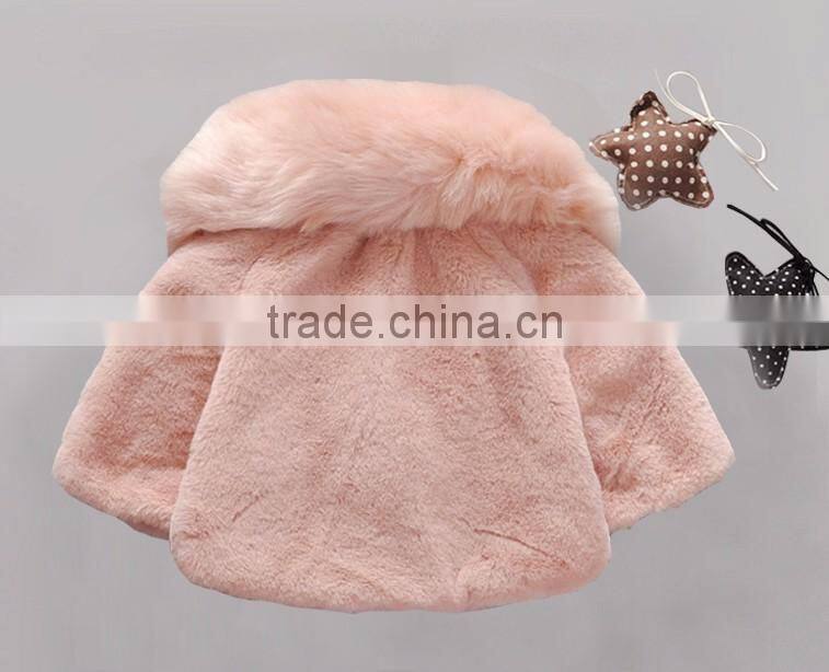 China Qualified Good Kids Children Baby Winter Coat Jacket With Embroidered Smile Face and Pompom Ball