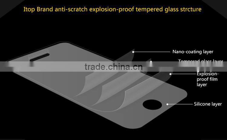 Hardness 9H 2.5D Color Mirror Tempered glass screen protector,0.33mm tempered glass for Iphone 6