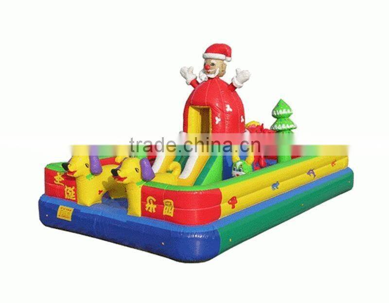 Christmas theme fun city,inflatable kids playground