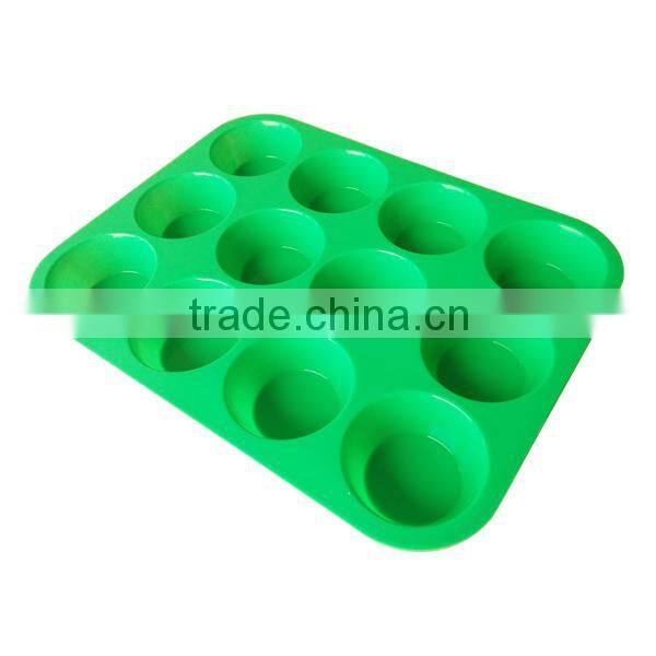 12 cavities silicone cup cake mold