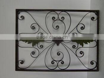 handicrafts home wall decor fleur de lis panel fence iron window grill,iron window design,wrought iron window grill design