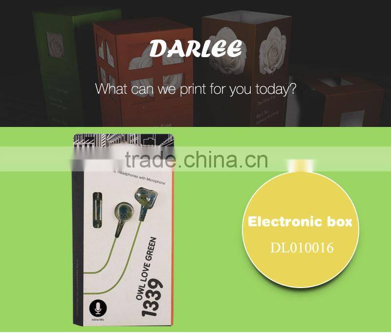 Alibaba china creative design custom logo recyclable iphone earphone paper packing boxes
