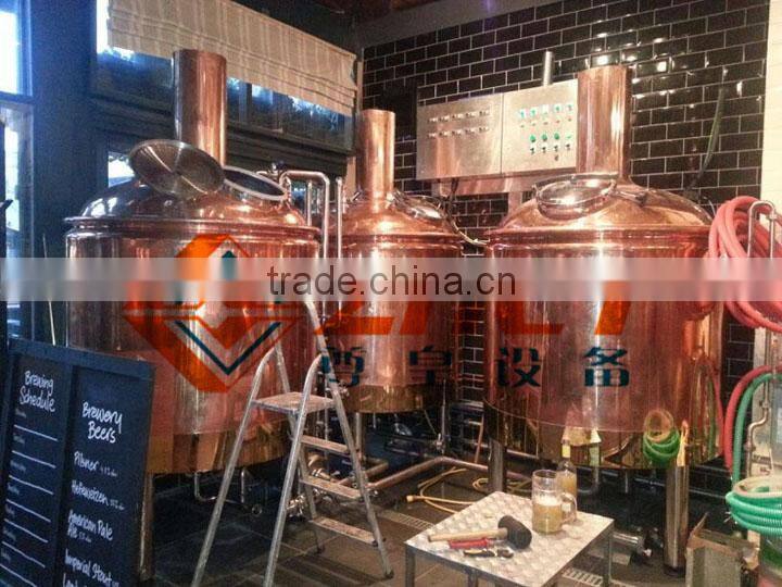 1000l British style red copper brewhouse, brew house, brewhouse equipment CE/ISO 9001:2008