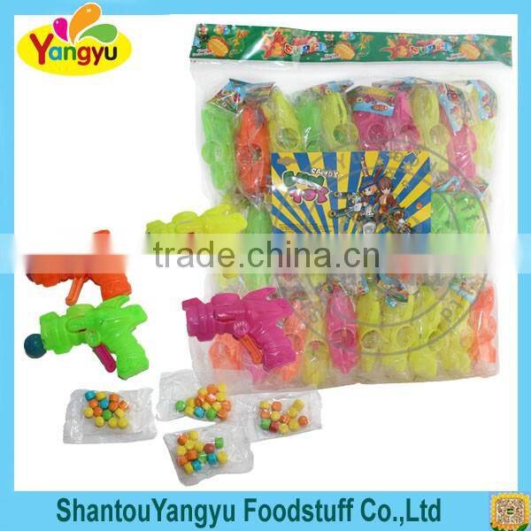 Best selling toy game gun shape multicolor candy from china