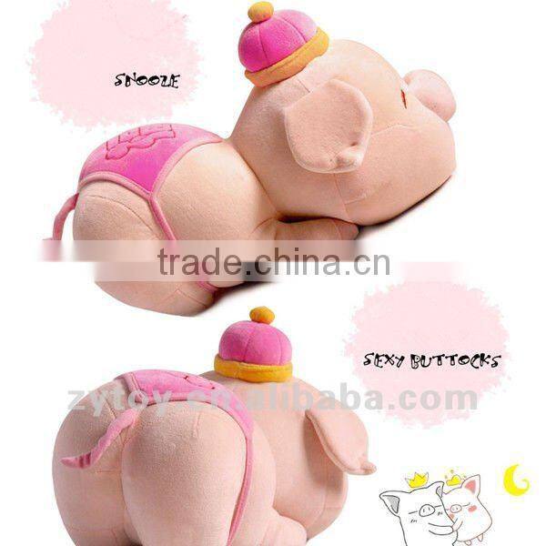 cute naked sexy plush stuffed pink pig toy