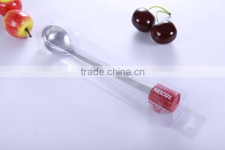 Long handle stainless steel tasting spoons with custom design handle