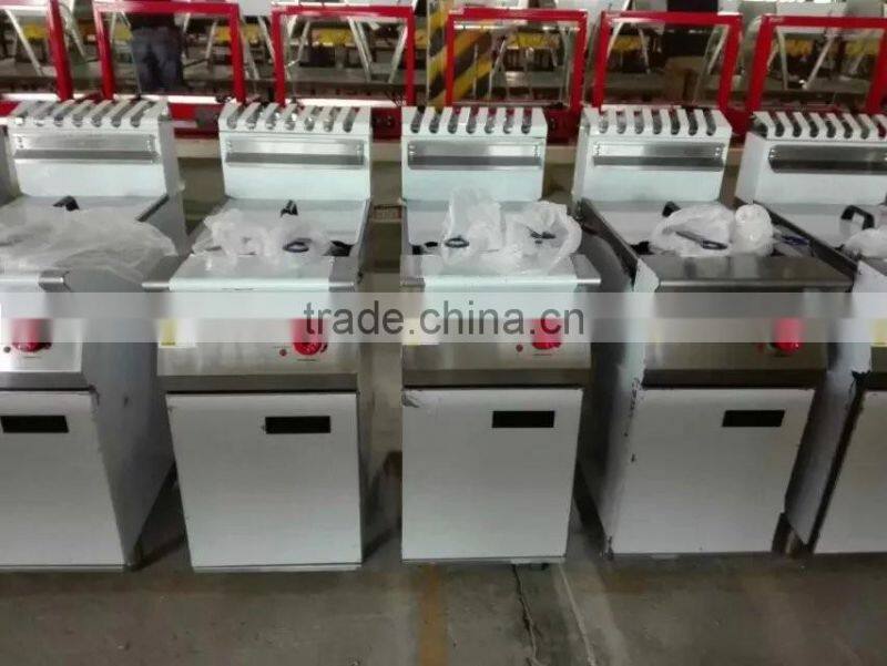 18+18L Gas Stainless Steel 2 Tank 2 Basket Deep Fryer