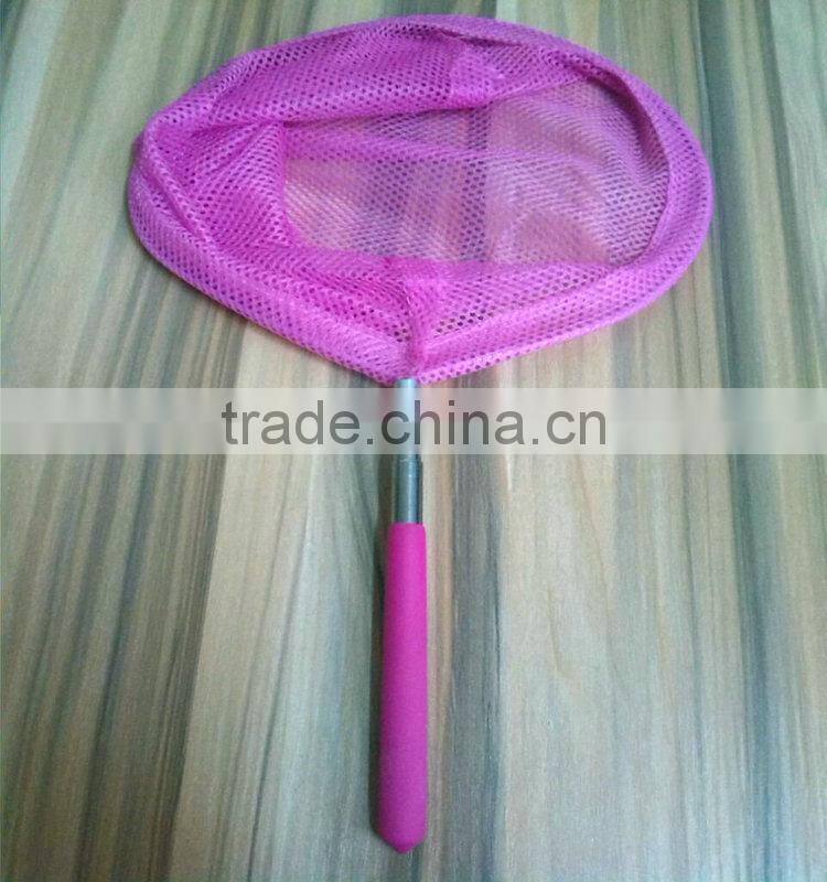 Telescopic stainless steel kids butterfly nets with various shapes, ectendable insect net for kids