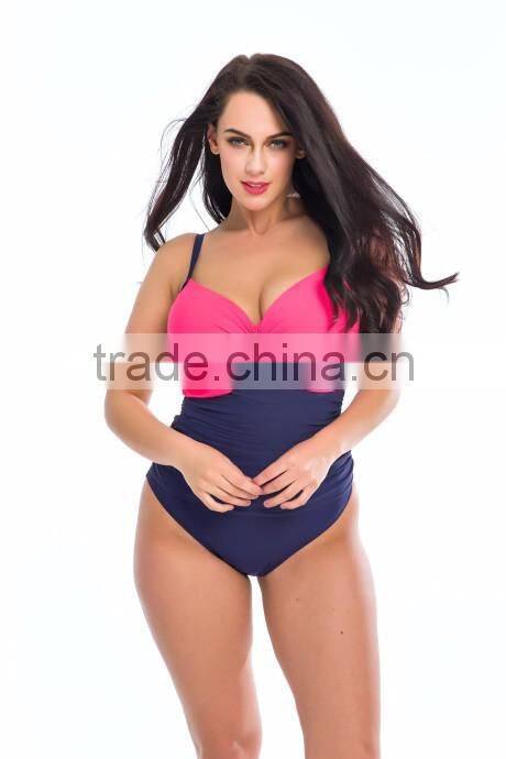 2016 hot sexy fat women one piece plus size swimwear