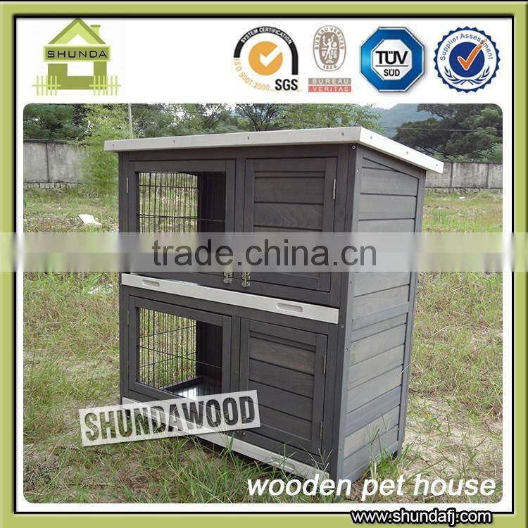 SDR019 Outdoor Wooden Cage double decker Rabbit Hutch