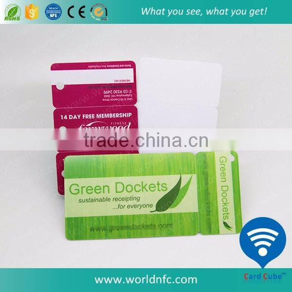 CR80 3 In 1 Barcode Plastic RFID NFC Key Tag Card