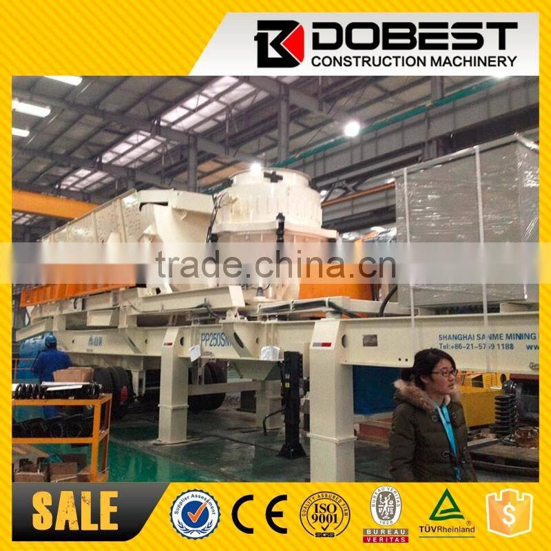 SANME Brand Mobile Stone Crusher Plant PP340JC Jaw Crusher