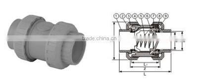 U-PVC One Side Female Threaded Ball Check valve