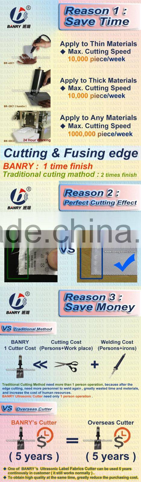 Industry clothing label ultrasonic cutting machine