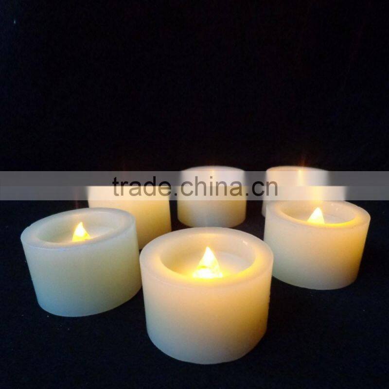 Set of 6 Battery Powered LED Tealight Candles Votive Flameless Candles with Timer Function Unscented Romantic Light for Wedding
