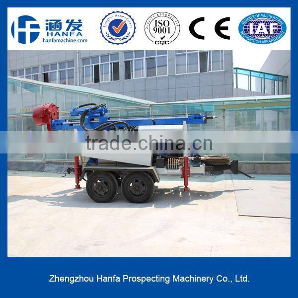 HF120W hydraulic drilling rig, it can drill 120m depth
