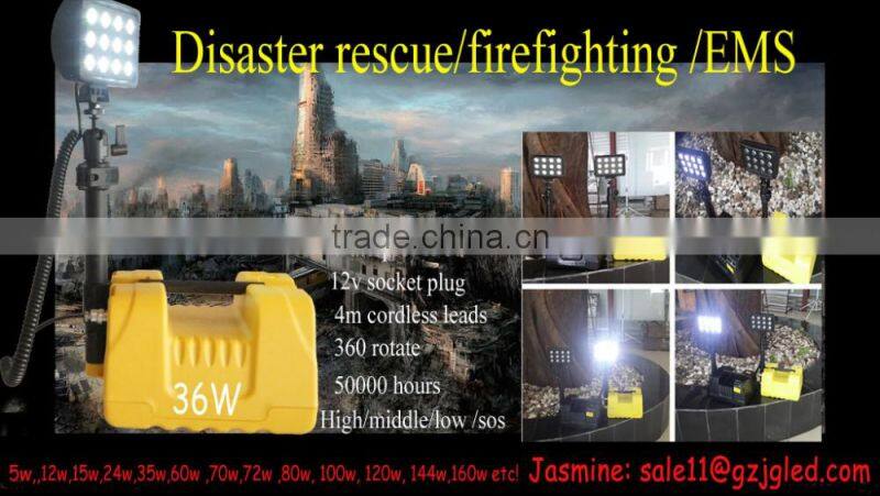 led marine searchlight RLS-9936 36w rechargeable hunting spotlight from guangzhou JGL