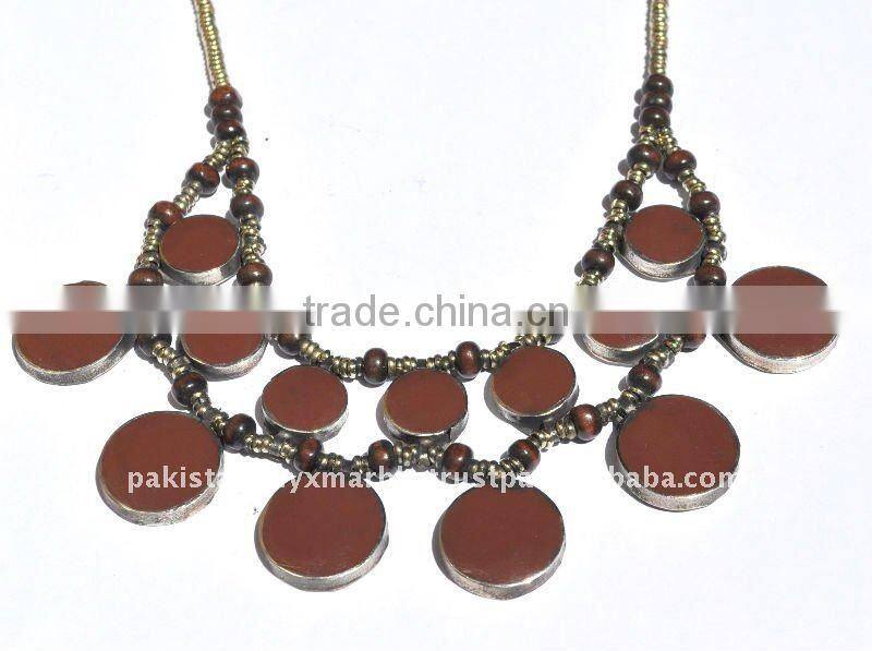 Ethnic Tribal kuchi afghan silver lapis neckleces Jewelry Kuchi nomads