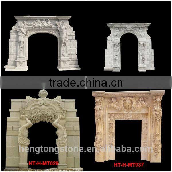 Sunset Red Stone Doorframe with Lady