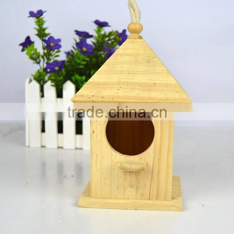 Wholesale Wooden bird nest, decorated wooden bird house