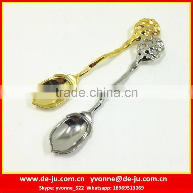 Small Shinny Silver Acorn Stainless Steel Spoon