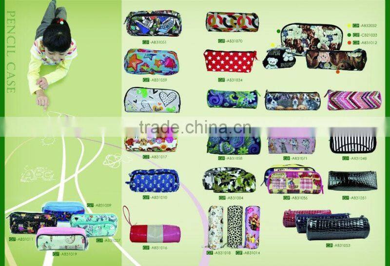 promotional school canvas zipper pencil bag wholesale