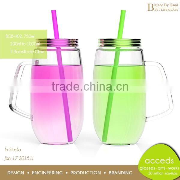 New products 2016 innovative product 280ml glass drinking bottle