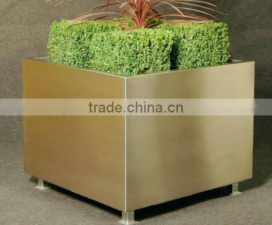 FO-9004 Outdoor Decorative Cubic Stainless Steel Flower Pot Wholesale