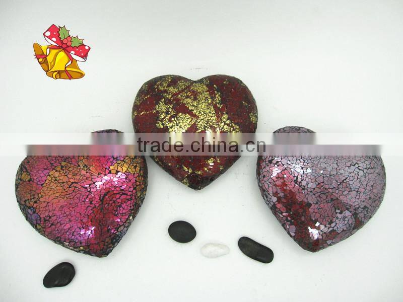 New Set Hanging Crackle Silver Star Shaped Christmas Tree Ornaments Glass