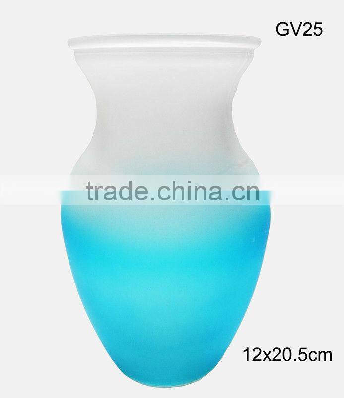 colored elegant glass flower vase