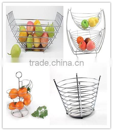 metal wire fruit basket-storage stand-dish rack