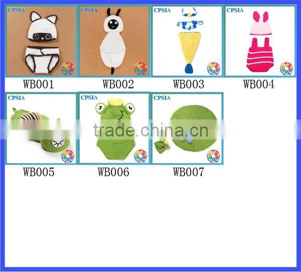 Handmade soft crochet animal knitted newborn warm hats