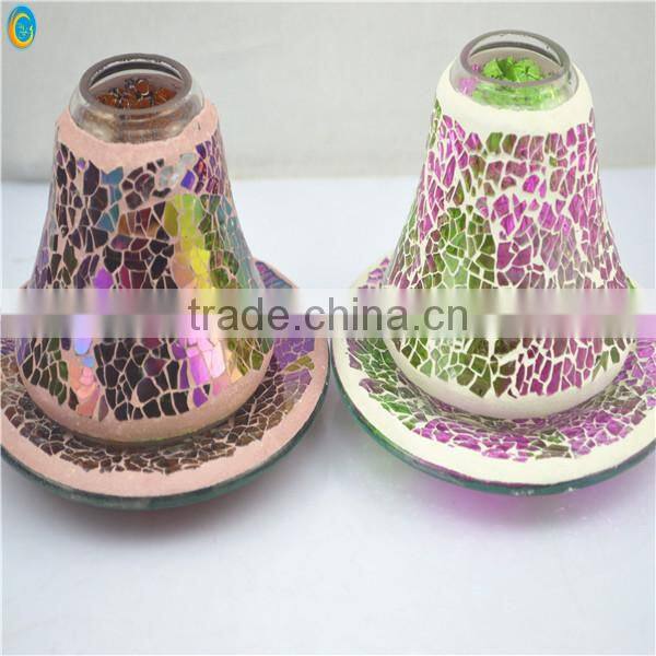 2014 Glass Mosaic Candle Holders