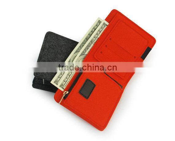 2017 wholesale 100% Wool Felt Purse card holder Wallet hot product alibaba China