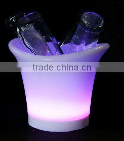 plastic led luminous ice bucket for hotels