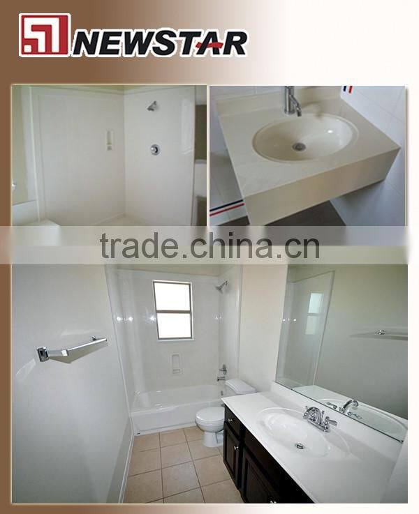 customized high quality custom cultured marble shower tray