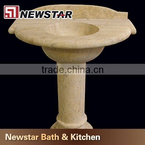 China high quality hot sales natural stone pedestal sink