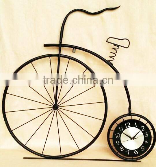 bicycle shap vintage metal wall clock GZH111