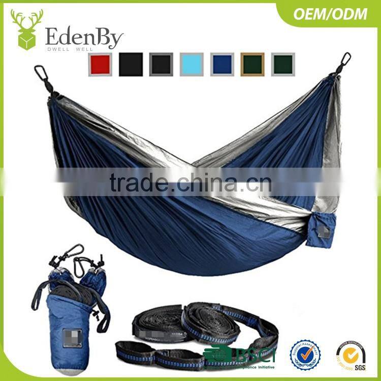 Customized size nylon camping hammock with customized logo