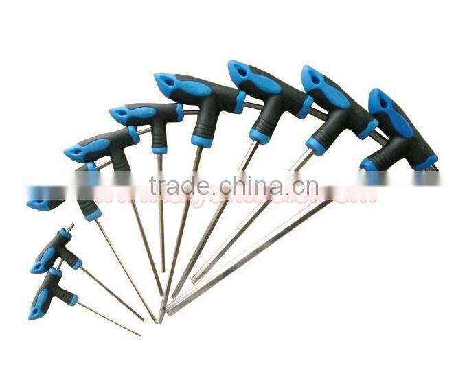 9pcs/set T handle Allen Hex Key Wrench Spanner set hexagon wrench set T type
