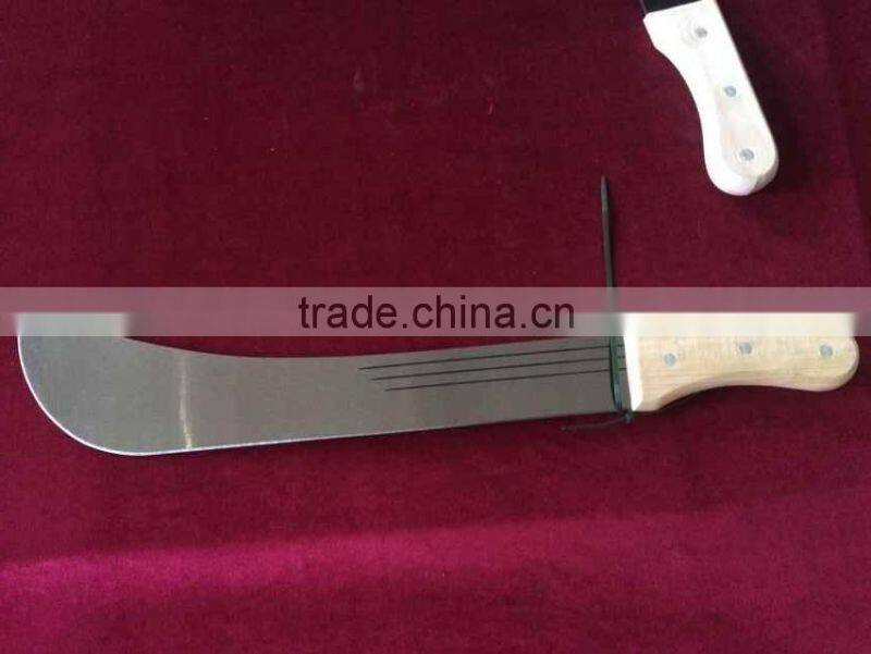 Plastic or wood handle sugar cane knife matchet