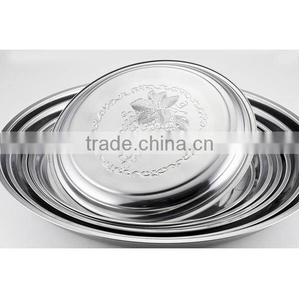 25cm to 80cm Kitchen Stainless Steels Round Serving Tray