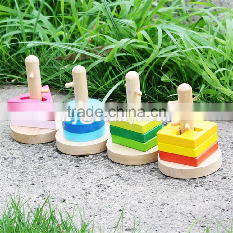 Best design classic geometry blocks wooden baby learning shapes W13E065