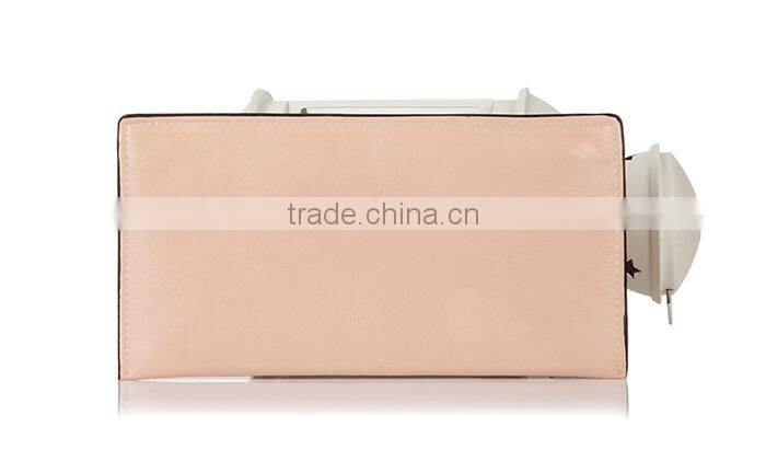 Simple one pocket leather zipper wallet bag